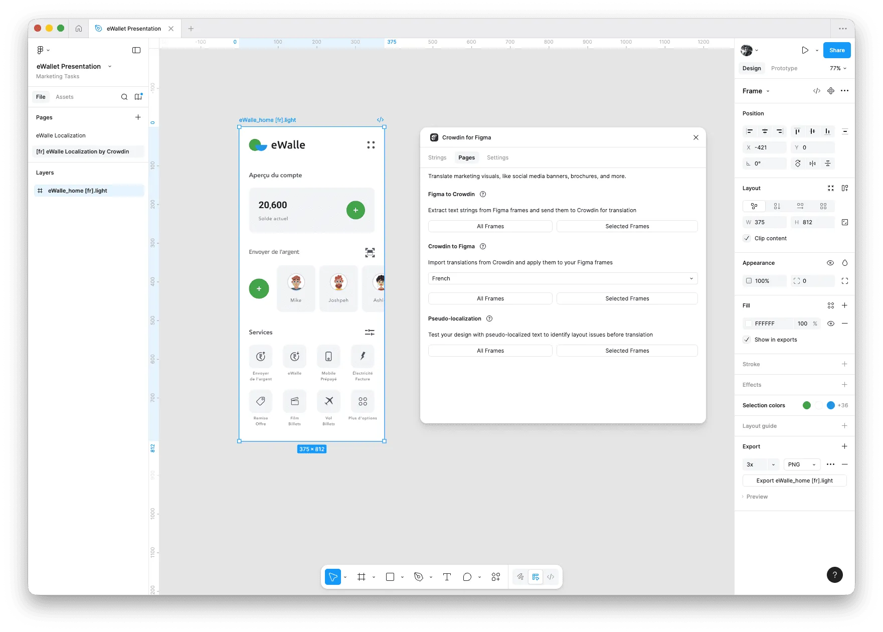 UI localization in Figma